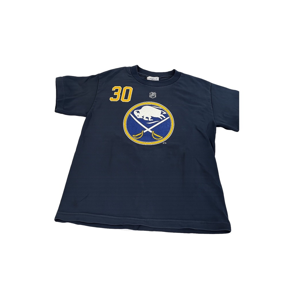 Buffalo Sabres Reebok # 30 Ryan Miller TShirt (Large) 2002-14 Vintage